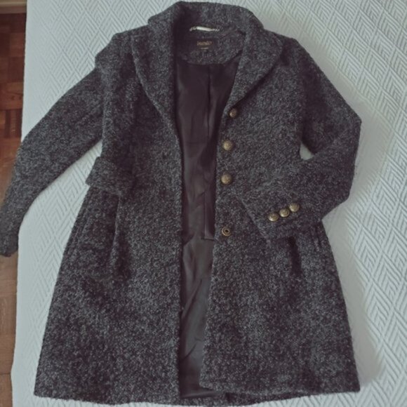 Shelli Segal- Laundry- Black/Grey Heather Peacoat- New - Picture 4 of 9
